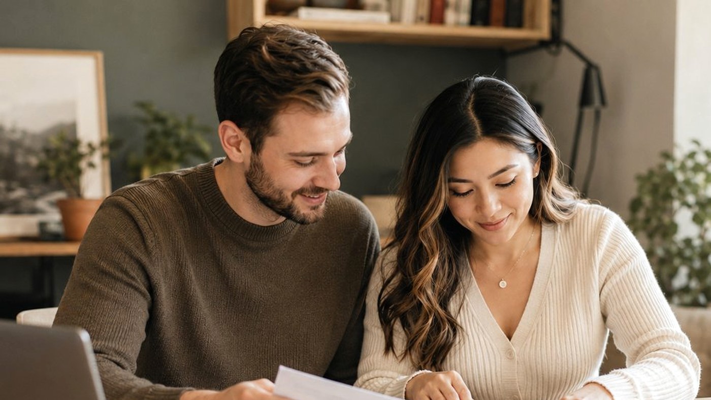A married couple at home in the United States